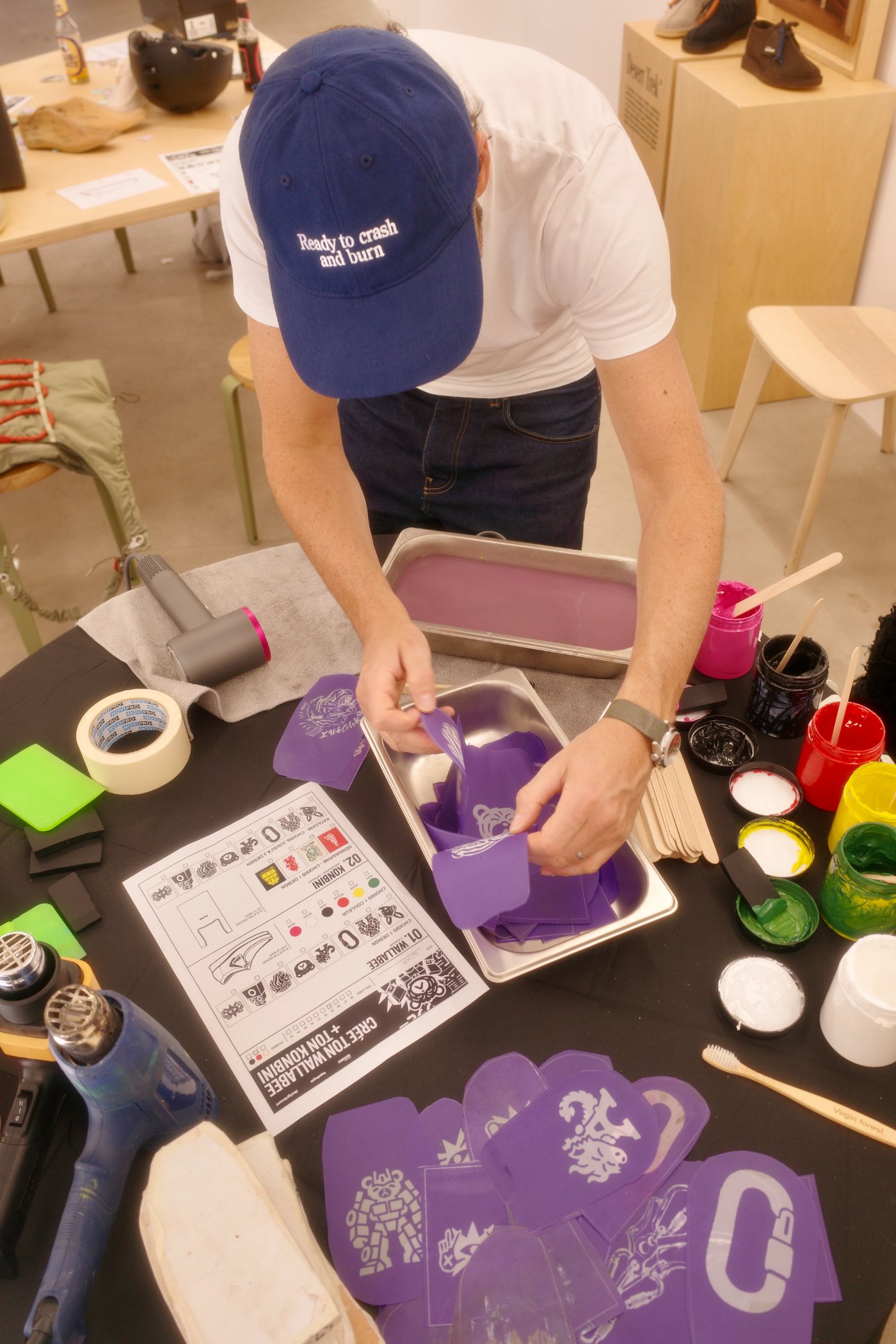 katagami-inspired screen printing workshop